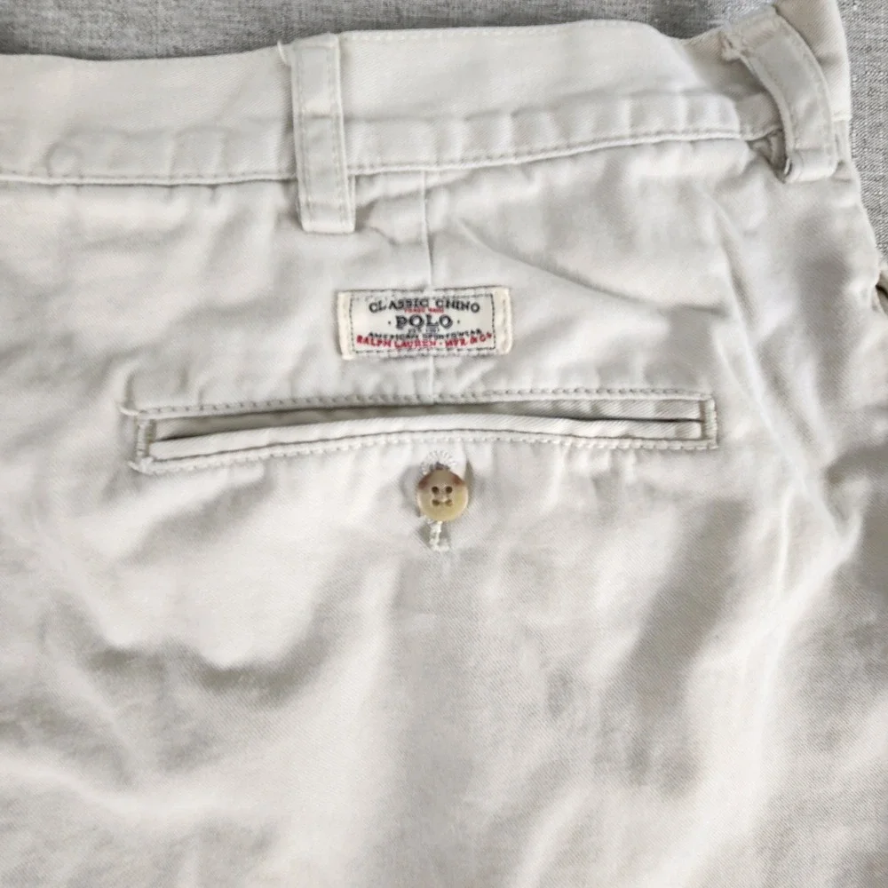 Polo Ralph Lauren Tyler Short Mens 40 Khaki Tan Pleated Chino Cotton Shorts